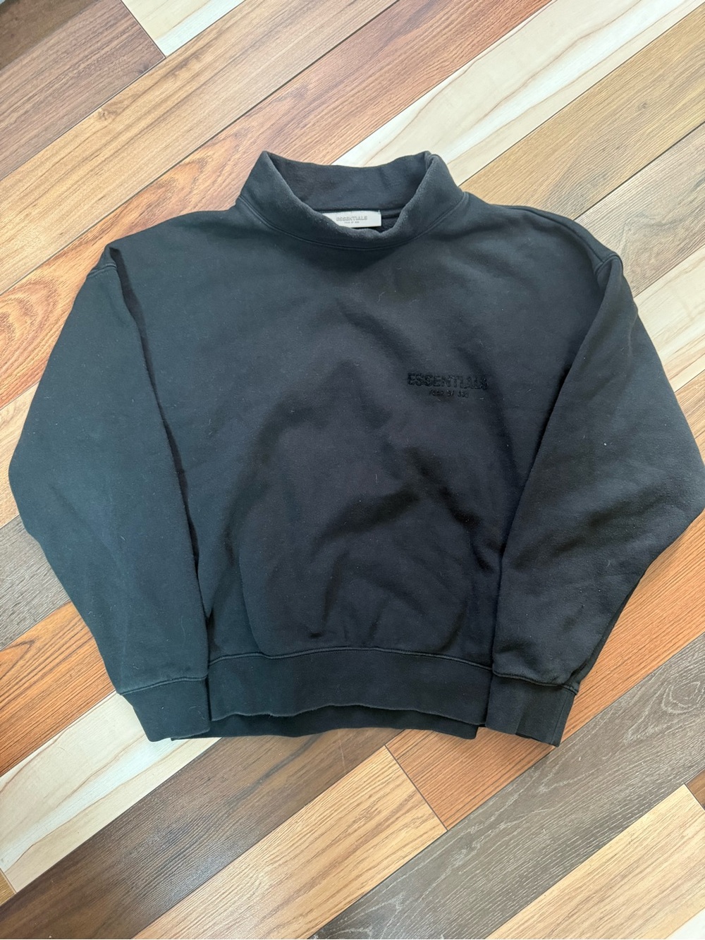 ESSENTIALS Black Turtleneck Sweatshirt